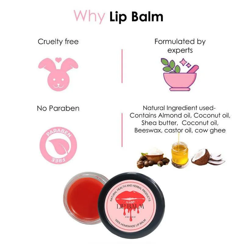 Natural Health and Herbal products Tropical Water-Melon Temptation Lip Care Taste Paradise Moisturization 12 Hours 12 Hrs Miniaturization, Long Lasting, Romantic, Kissable, Smooth Enriched, Care- 8g