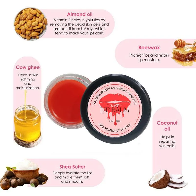 Natural Health and Herbal products Tropical Water-Melon Temptation Lip Care Taste Paradise Moisturization 12 Hours 12 Hrs Miniaturization, Long Lasting, Romantic, Kissable, Smooth Enriched, Care- 8g