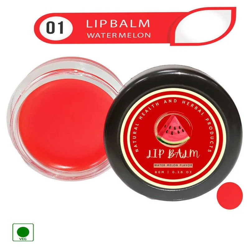 Natural Health and Herbal products Water-Melon Splash Lip Therapy Hydration and Flavor Long Lasting Moisturization 12 Hrs Miniaturization, Long Lasting, Romantic, Kissable, Smooth Enriched, Care- 8g