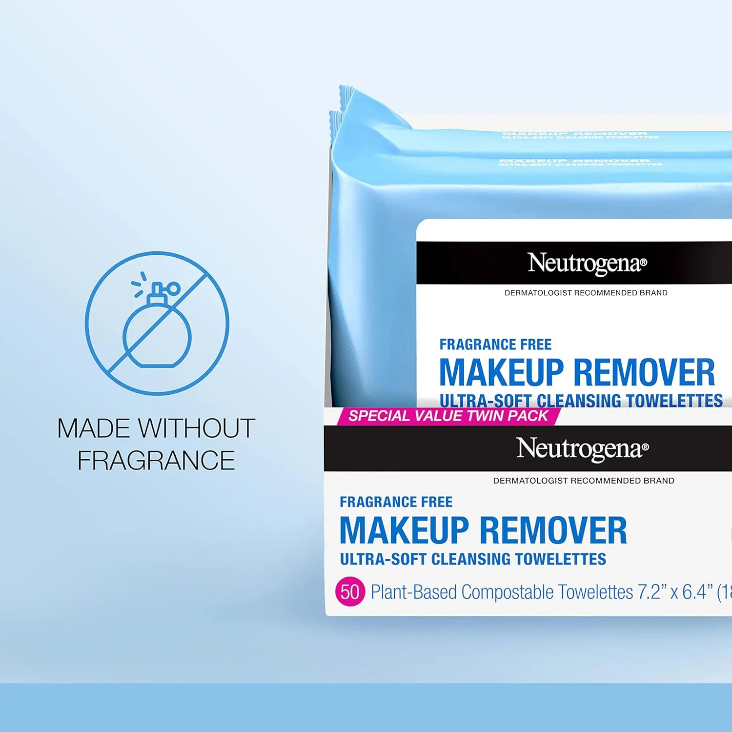 Neutrogena - Cleansing Fragrance Free Makeup Remover Face Wipes