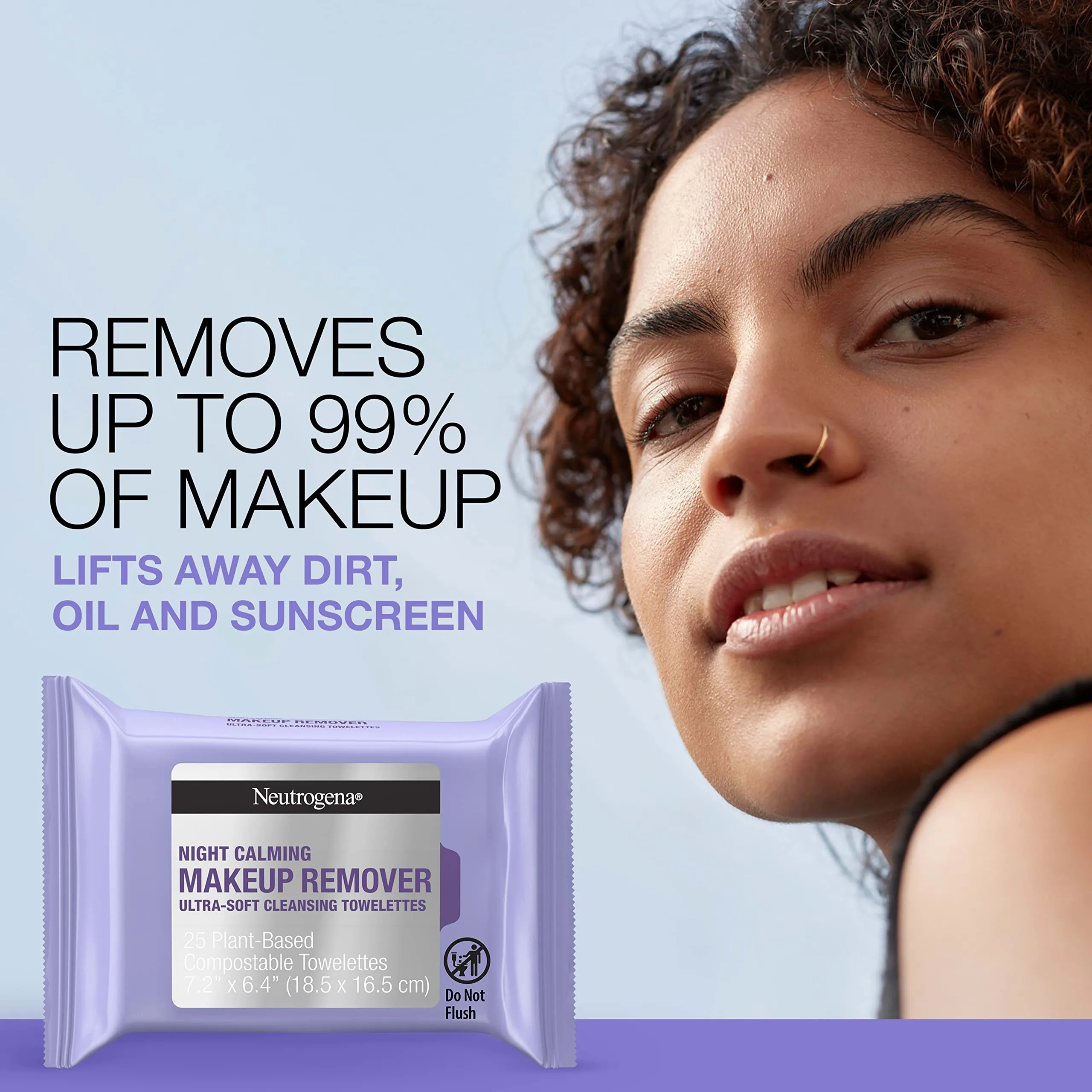 Neutrogena Night Calming Cleansing Towelettes, 25 ct