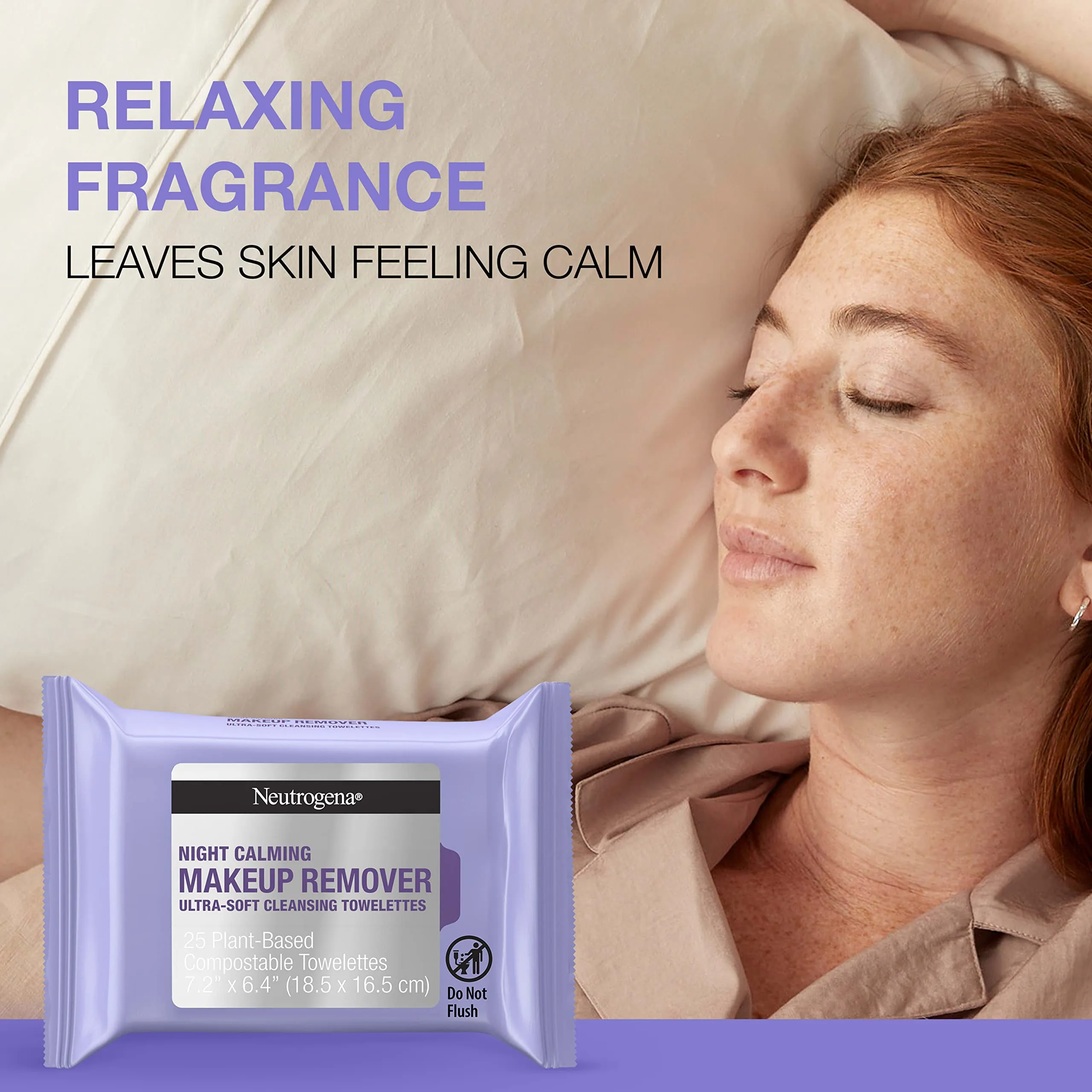 Neutrogena Night Calming Cleansing Towelettes, 25 ct