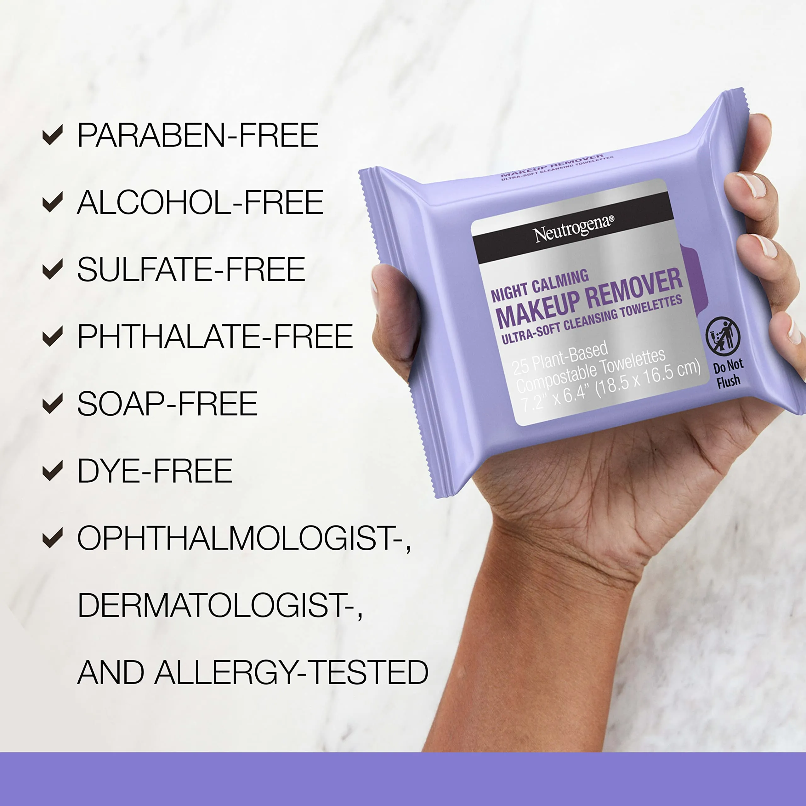 Neutrogena Night Calming Cleansing Towelettes, 25 ct