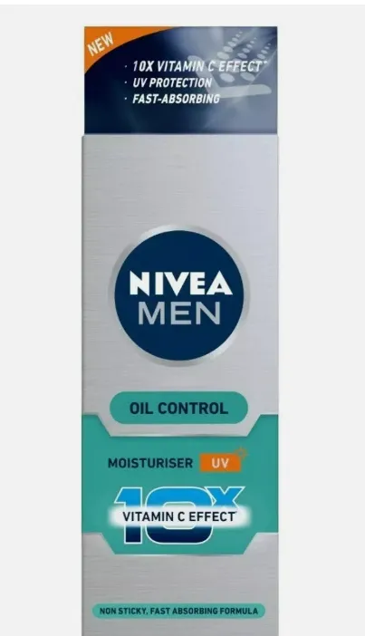 Nivea Men Oil Control Moisturizer | with 10 X effect of Vitamin C | Non Sticky Fast Absorbing Formula | 50g (1.76 Ounce)