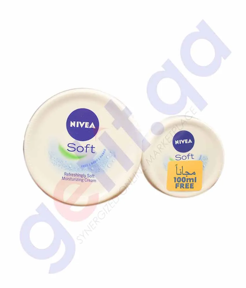 NIVEA SOFT MOISTURIZING CREAM 300ML   100ML FREE