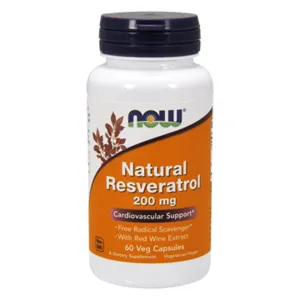 Now Foods Natural Resveratrol 200 Mg 120 Vegetable Capsules
