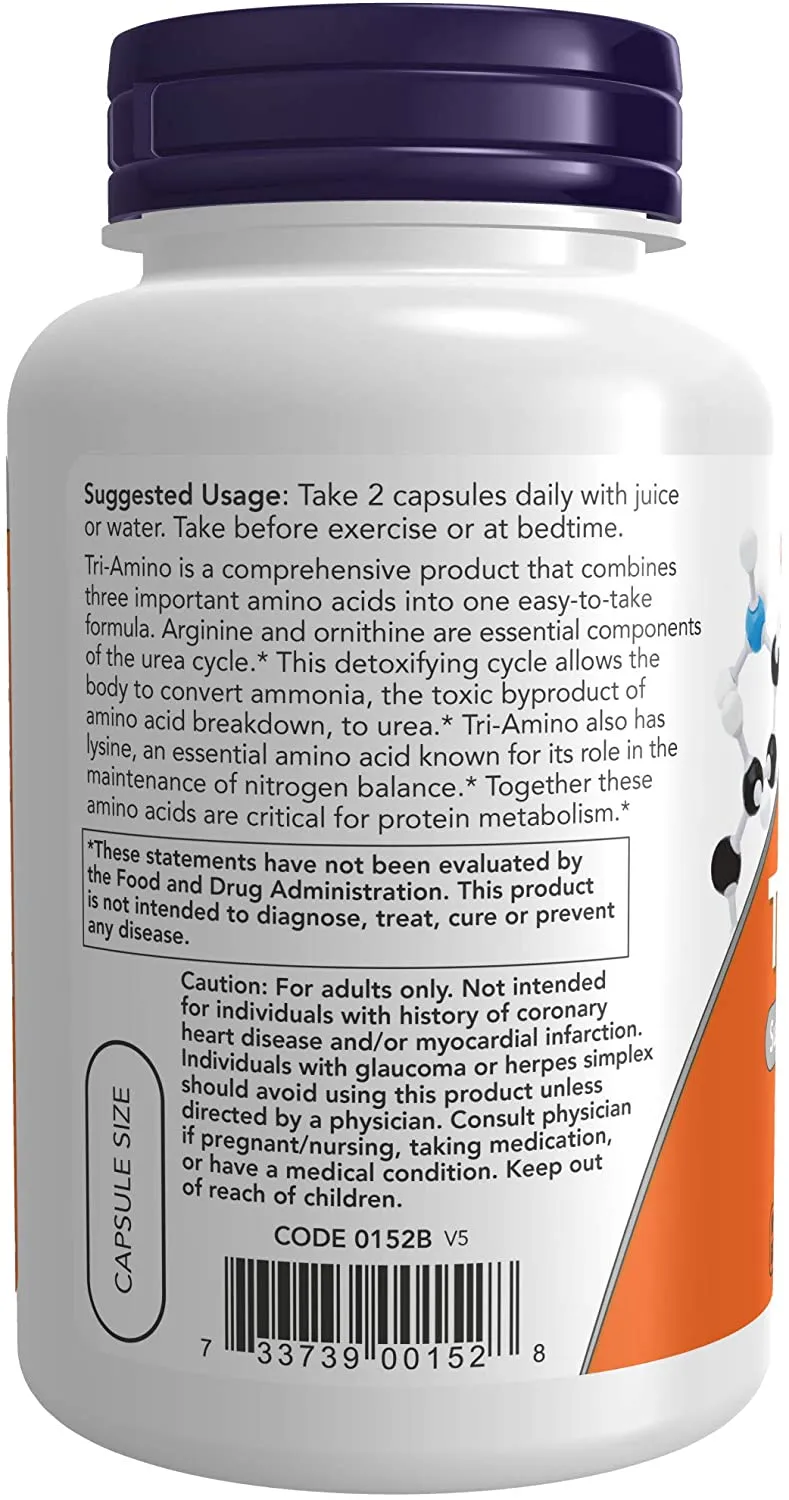 NOW Foods Tri-Amino, 120 Capsules