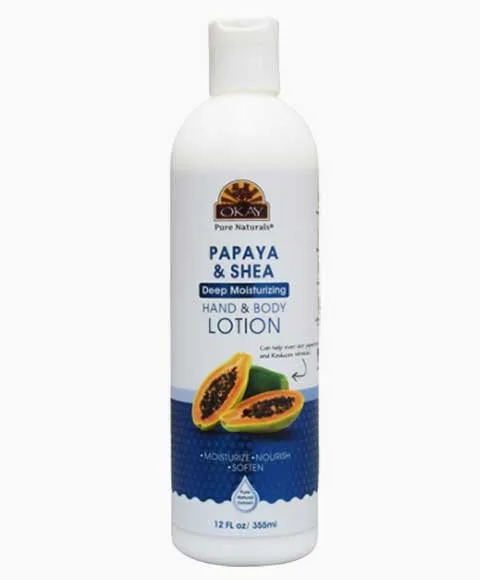 Okay  Papaya Shea Deep Moisturizing Hand And Body Lotion
