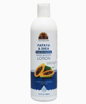 Okay  Papaya Shea Deep Moisturizing Hand And Body Lotion
