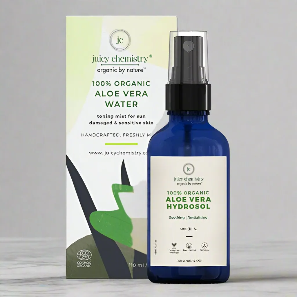 Organic Aloe Vera Toning Mist For Sun Damaged & Sensitive Skin - 110ml