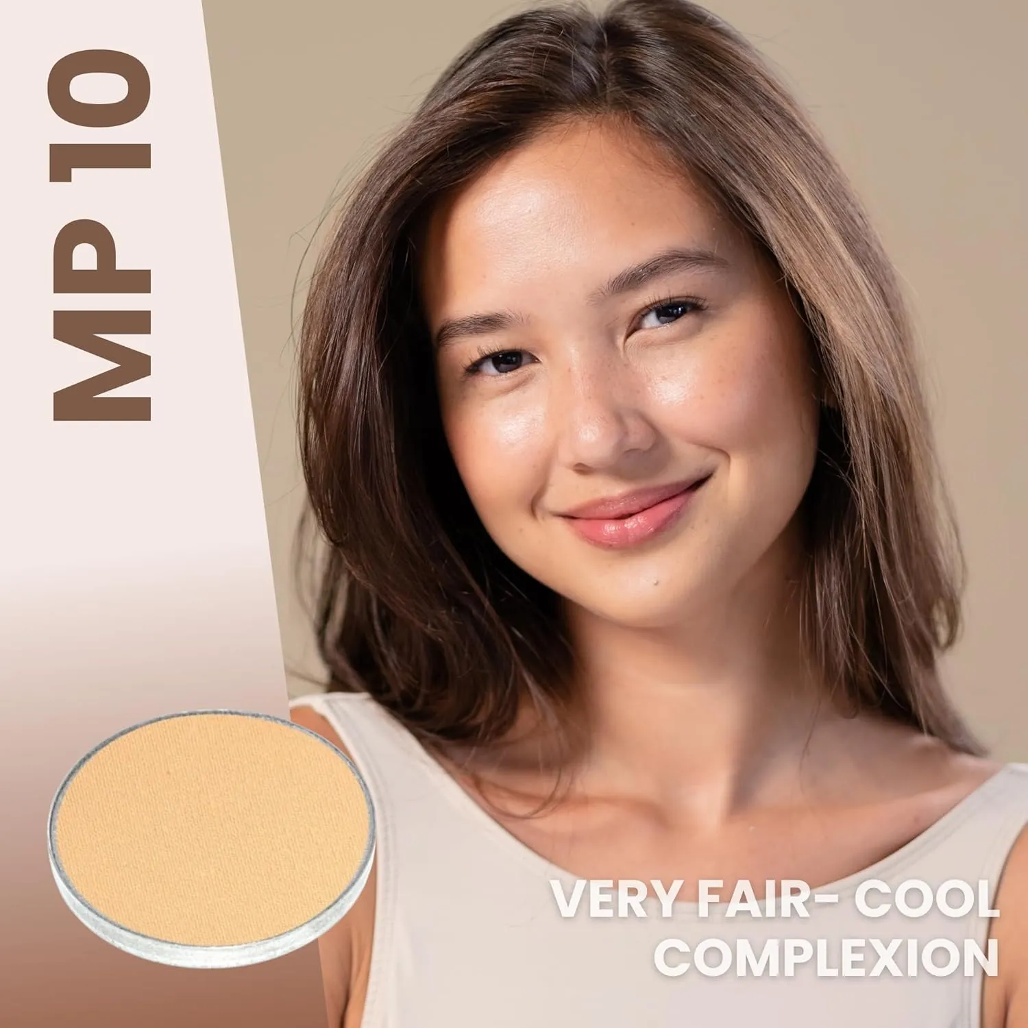 POISE Makeup Mineral Pressed Face Powder | Mineral-based Talc-free and Paraben-free Face Powder REFILL, MP 10