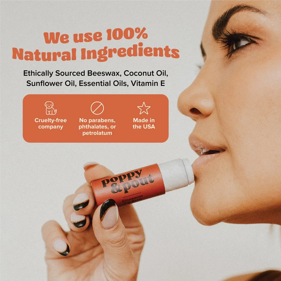 Poppy & Pout Lip Balm: Cinnamint