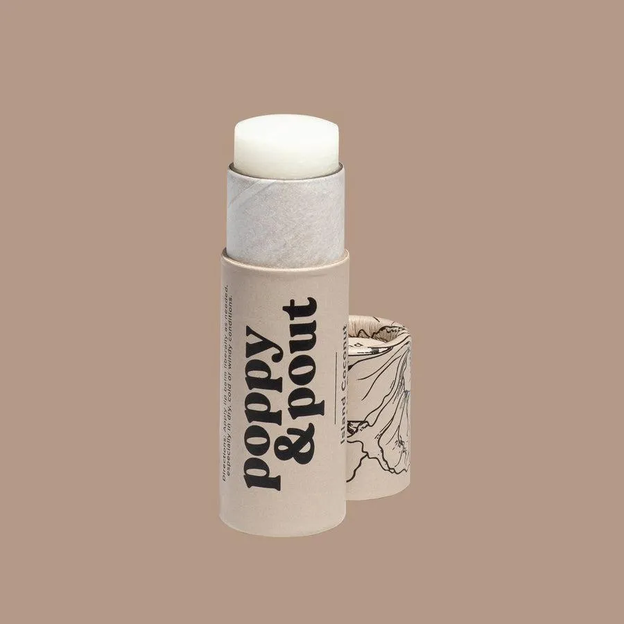 Poppy & Pout Lip Balm - Island Coconut