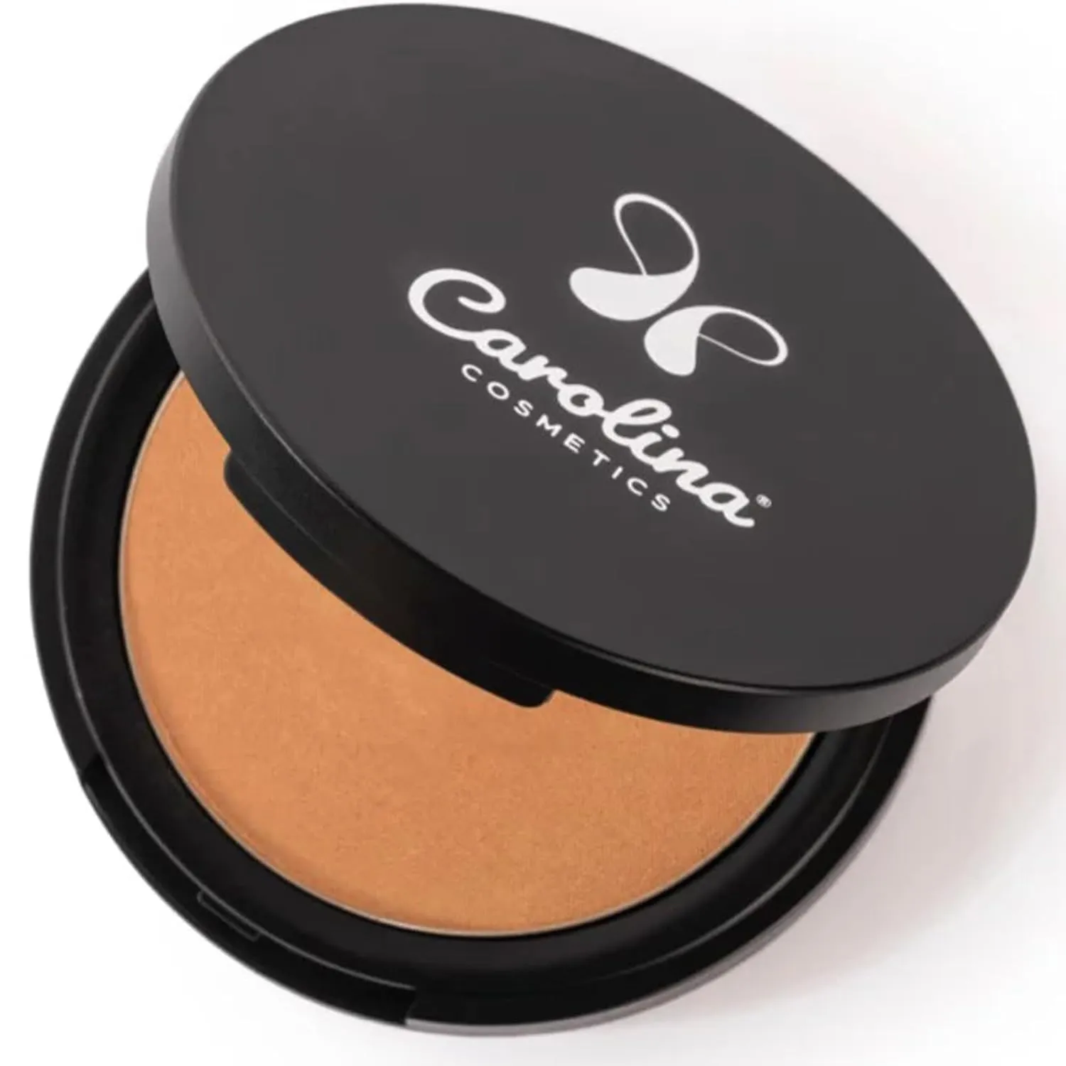 Pressed Powder Bronzer in Caro In Cairo Shade Plant-Based - Matte Finish - Vegan, Non-GMO - Rice Powder, Jojoba Oil - 0.42 oz