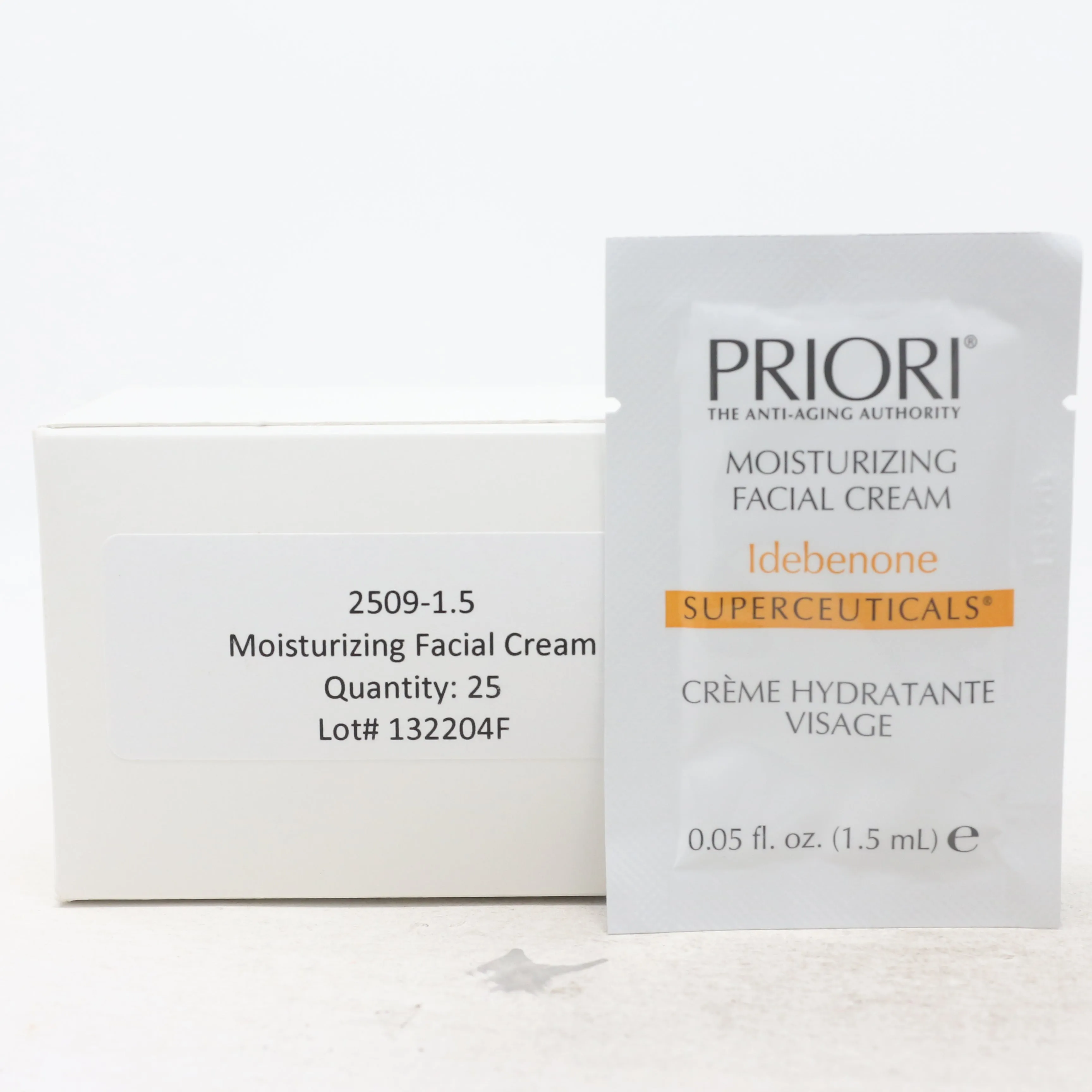 Priori Idebenone Moisturizing Facial Cream Pack Of 25  / New