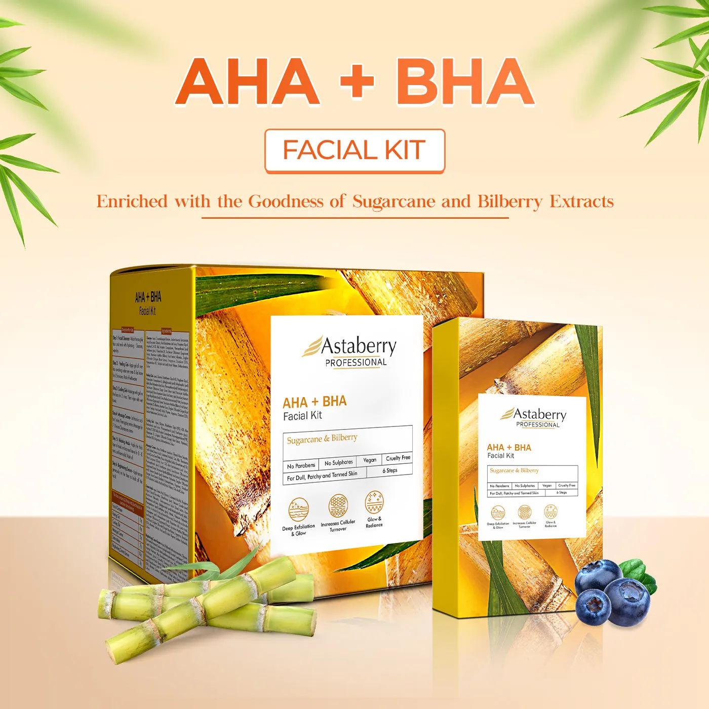 Professional AHA   BHA Facial kit  | 6 Steps 12 facial kit Set