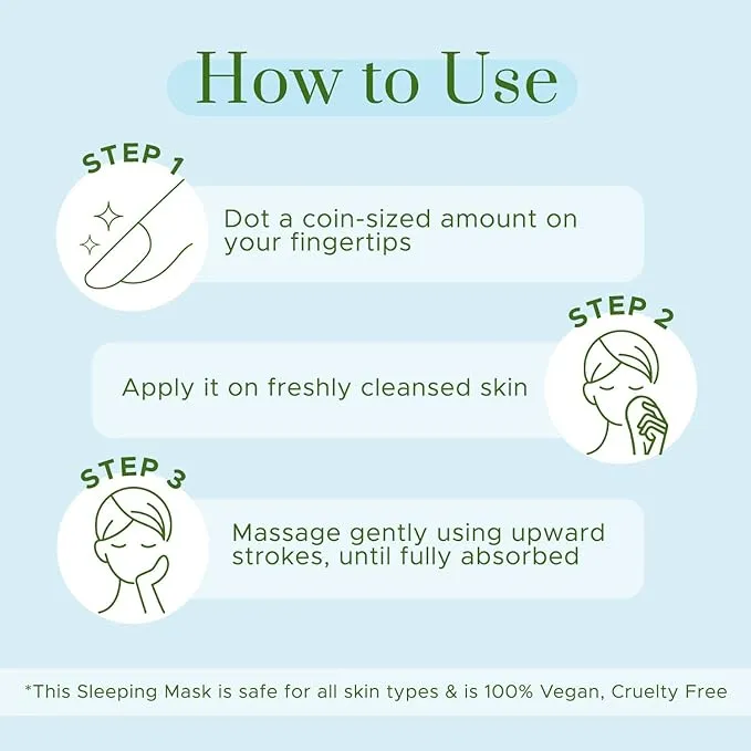 PureSense Hydrating Sleeping Mask - Cucumber & Hyaluronic Acid, For Soft, Supple Skin, 50 g