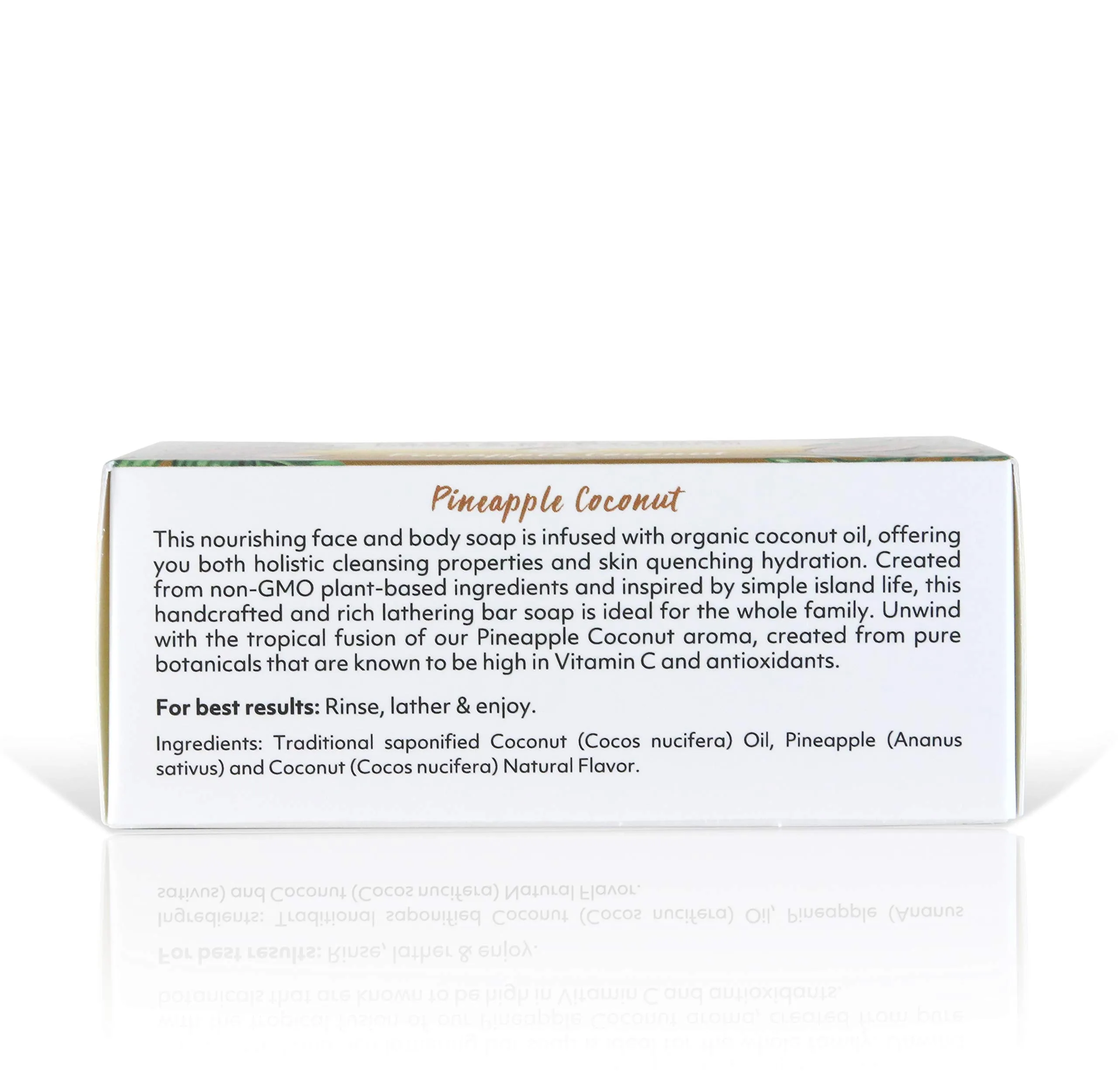 "Coco Fiji Soap Bar for Face and Body Infused With Organic Coconut Oil, Pineapple Coconut Essential Oil, Natural Soap for Moisturizing & Pore Purifying Skin, 7 oz, Pack Of 3 "