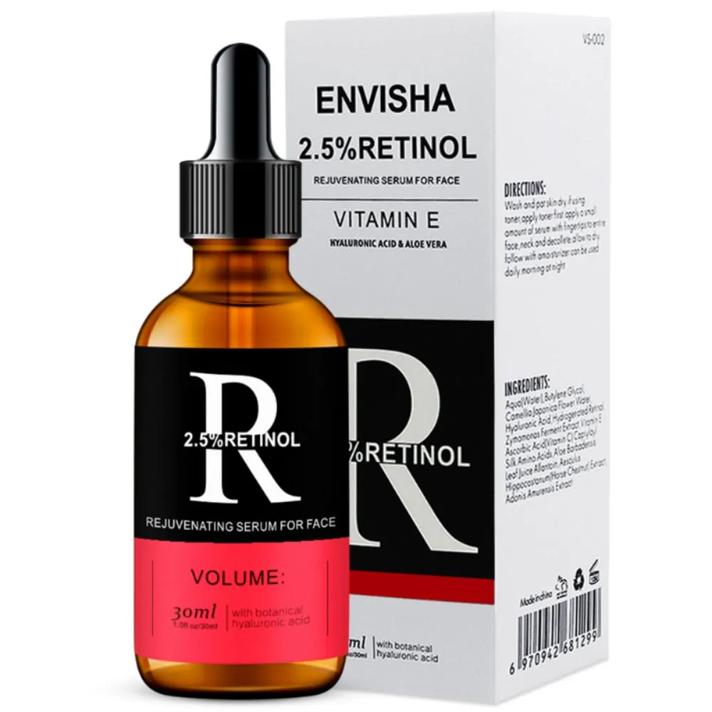 Retinol Facial Serum Organic Whitening Anti-Aging Wrinkle Essence Face Skin Care Vitamin Hyaluronic Acid Moisturizing