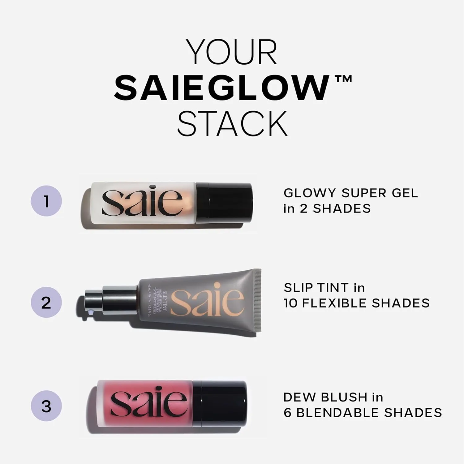 Saie Slip Tint Tinted Moisturizer with SPF 35 - Light Coverage, Glowy Skin Tint & Mineral Sunscreen for Face with Hydrating Hyaluronic Acid - Summer Makeup Essential - Shade Two (1.35 oz)