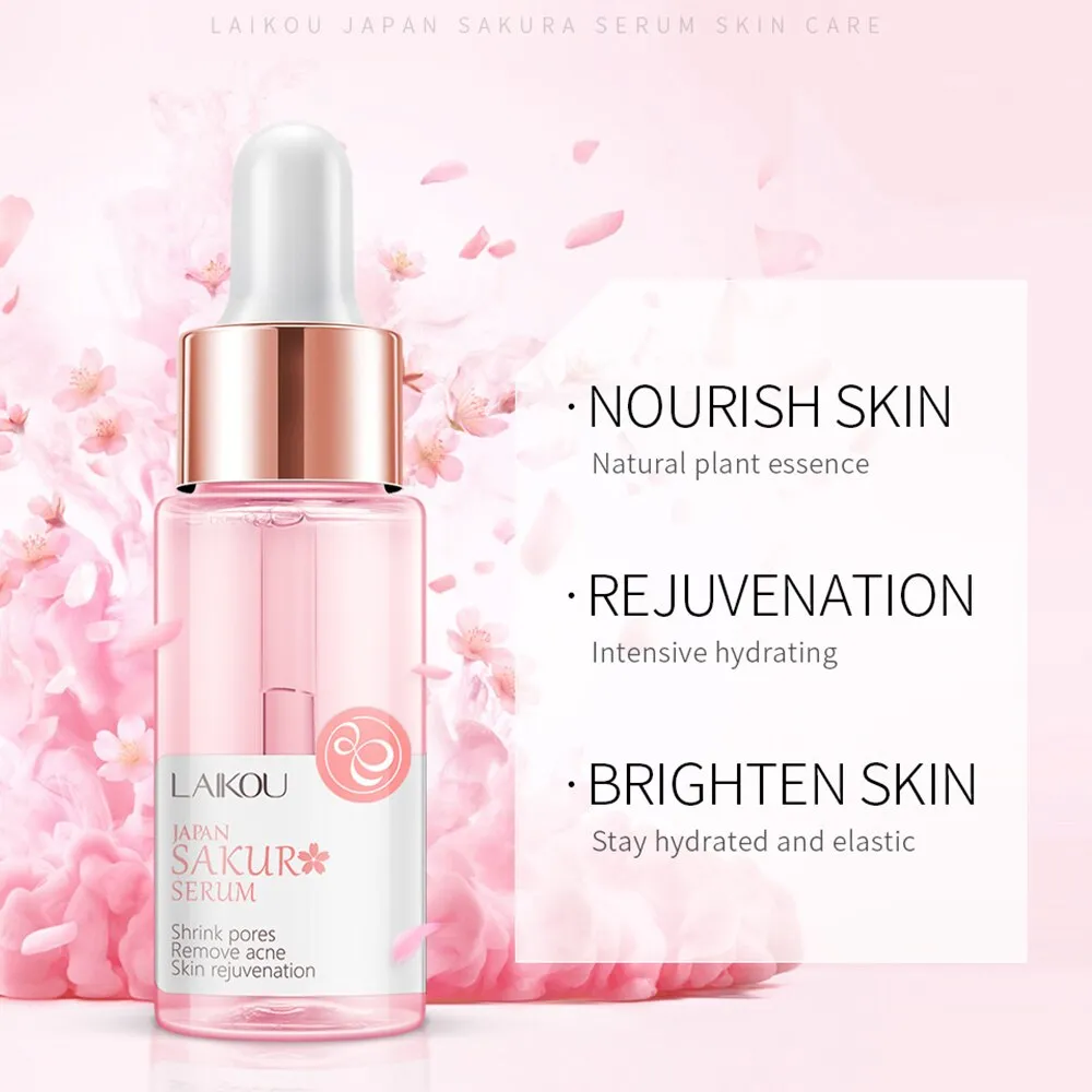 Sakura Facial Cleanser Moisturize Nourish Remove Fine Lines Lip Mask Fade Dark Circles Eye Cream Korean Cosmetics Skin Care Set