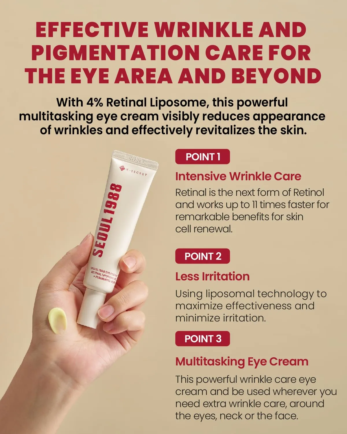 SEOUL 1988 Eye Cream : Retinal Liposome 4%   Fermented Bean