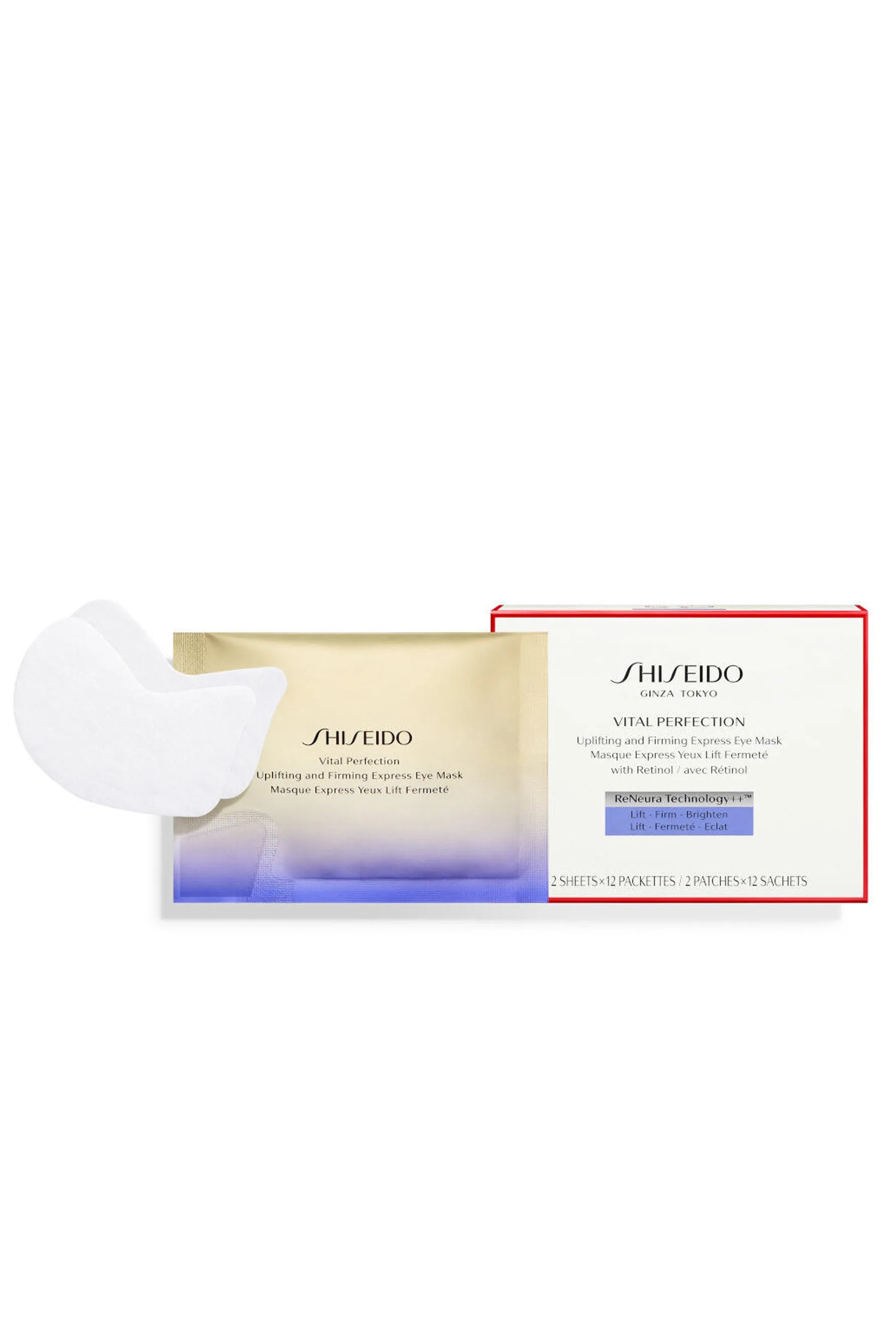 SHISEIDO Vital Perfection Uplifting and Firming Express Eye Mask 12 Sheets