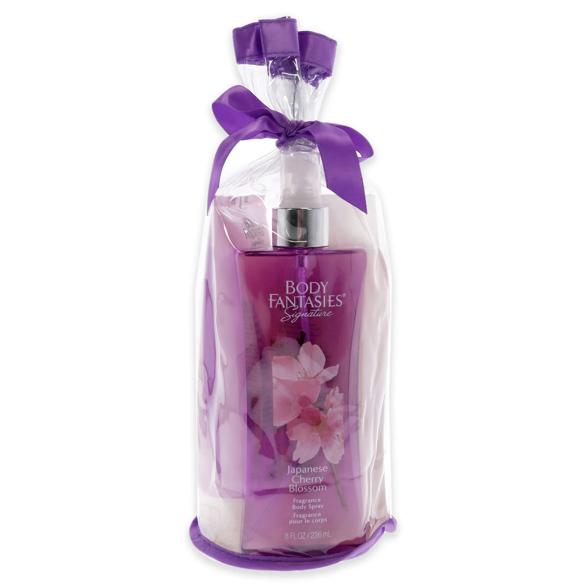 Signature Japanese Cherry Blossom Set by Body Fantasies for Women - 3 Pc 8oz Fragrance Body Spray, 12oz Moisturizing Body Wash, 7oz Fragrance Moisturizing Lotion
