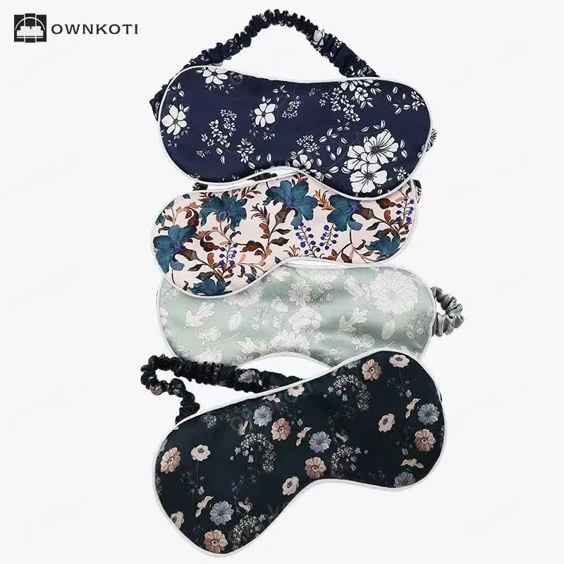 Silk Bouquet Pattern Sleeping Eye Mask