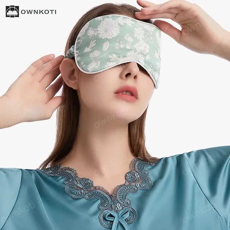 Silk Bouquet Pattern Sleeping Eye Mask