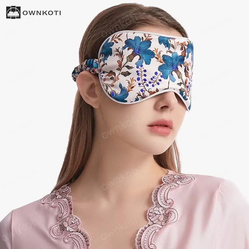Silk Bouquet Pattern Sleeping Eye Mask