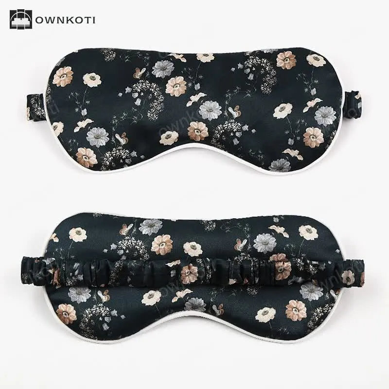 Silk Bouquet Pattern Sleeping Eye Mask