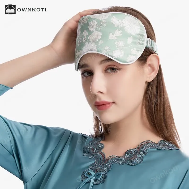 Silk Bouquet Pattern Sleeping Eye Mask