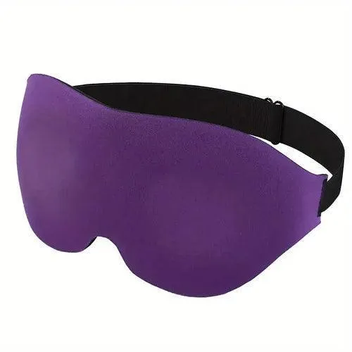 Sleeping Mask, 3D Contoured, Adjustable Strap, Soft Fabric, Blocks Light, Available in Black, Purple, Pink. Perfect for Restful Sleep.