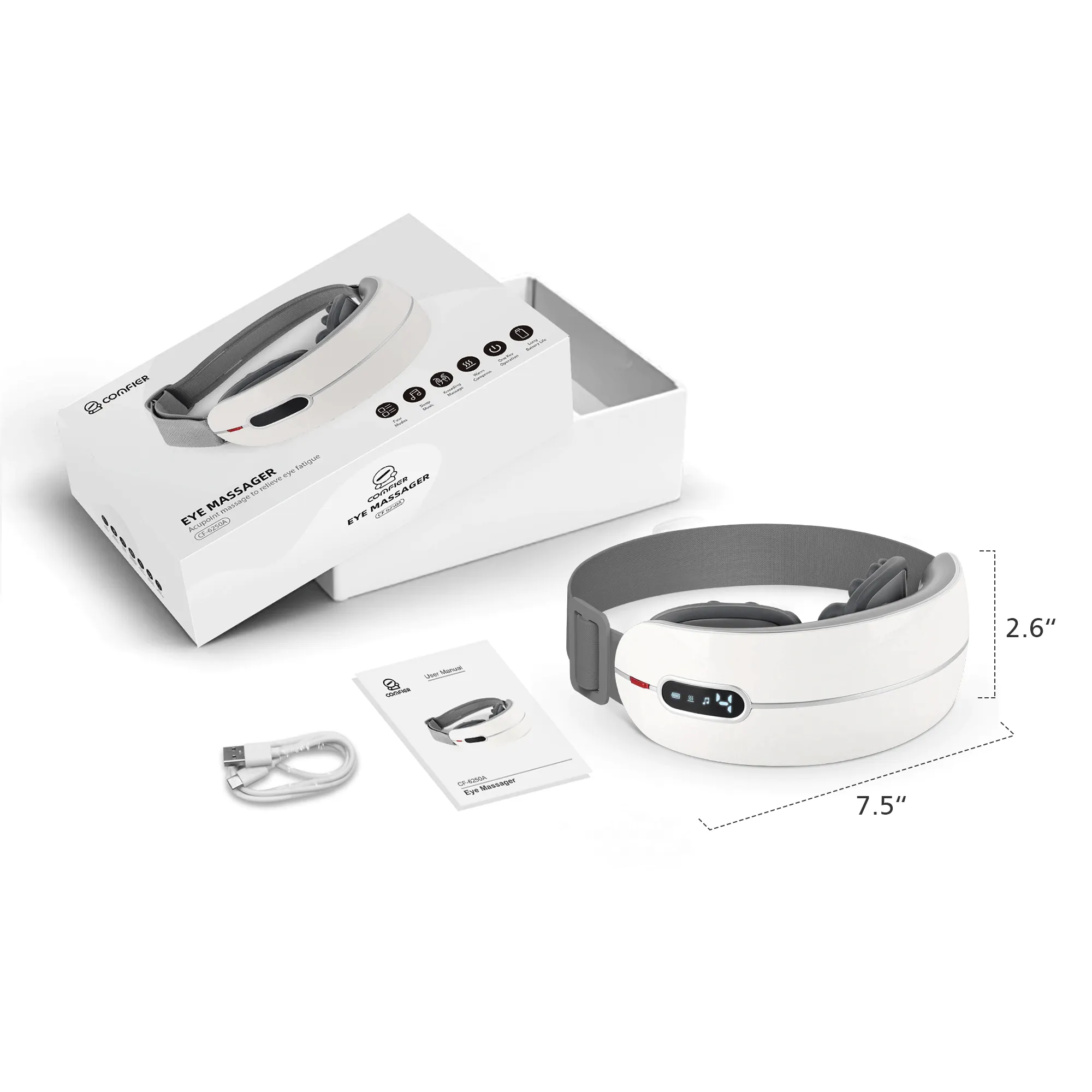 Smart Acupoint Eye Massager With Bluetooth Music | Comfier Massager