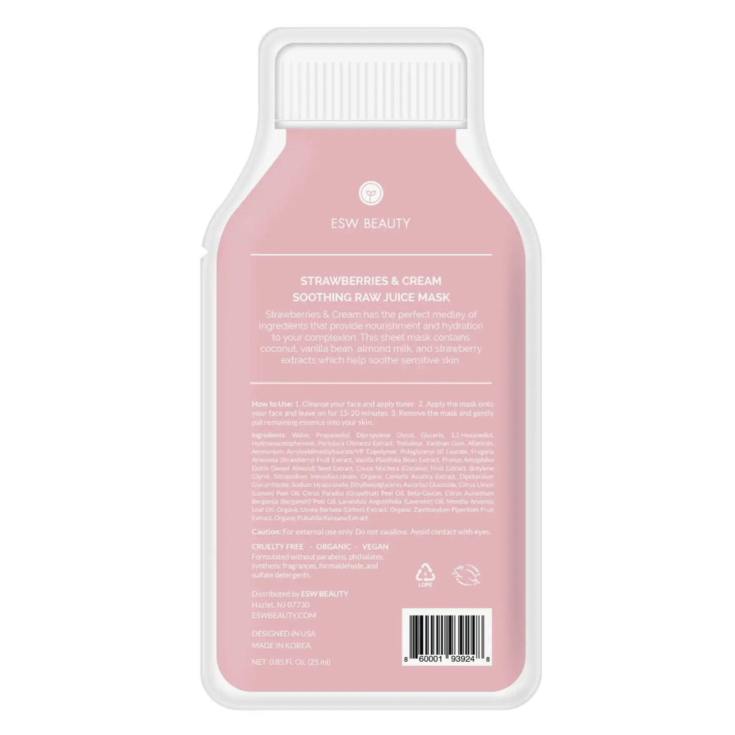 Strawberries and Cream Soothing Raw Juice Sheet Mask