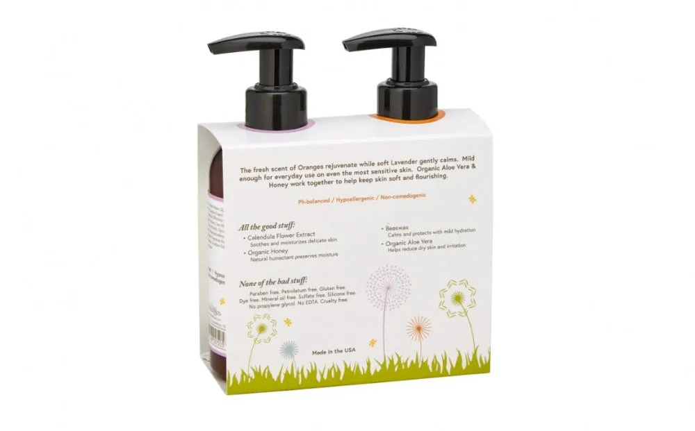 The Naked Bee Lil' Ones Morning & Night Lotion Gift Set