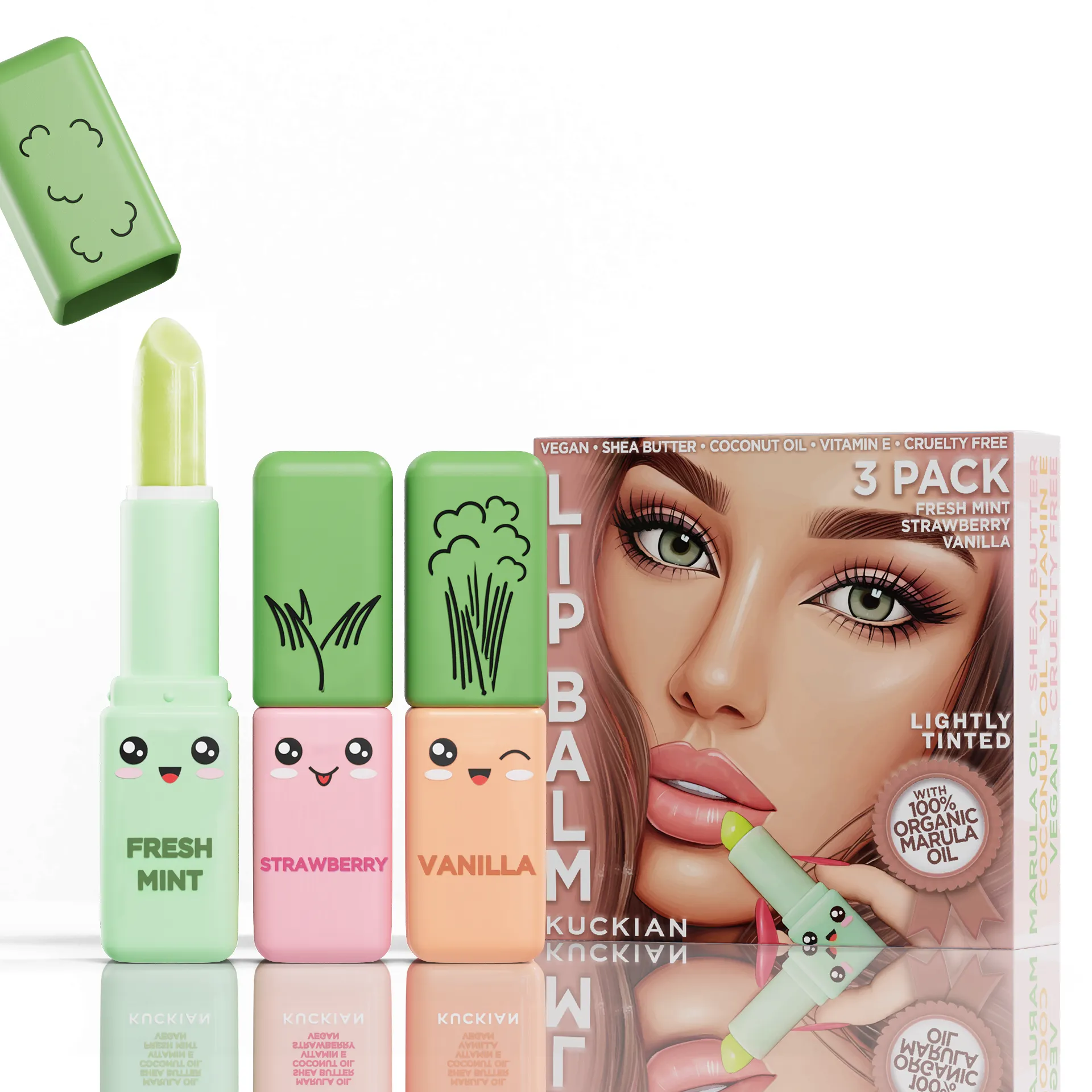 Tinted Marula Lip Balm Set
