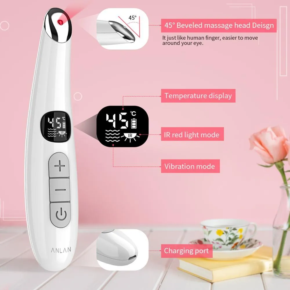 USB Rechargeable LED Screen Electric Anti Wrinkle Anti Aging Hot Massage Device