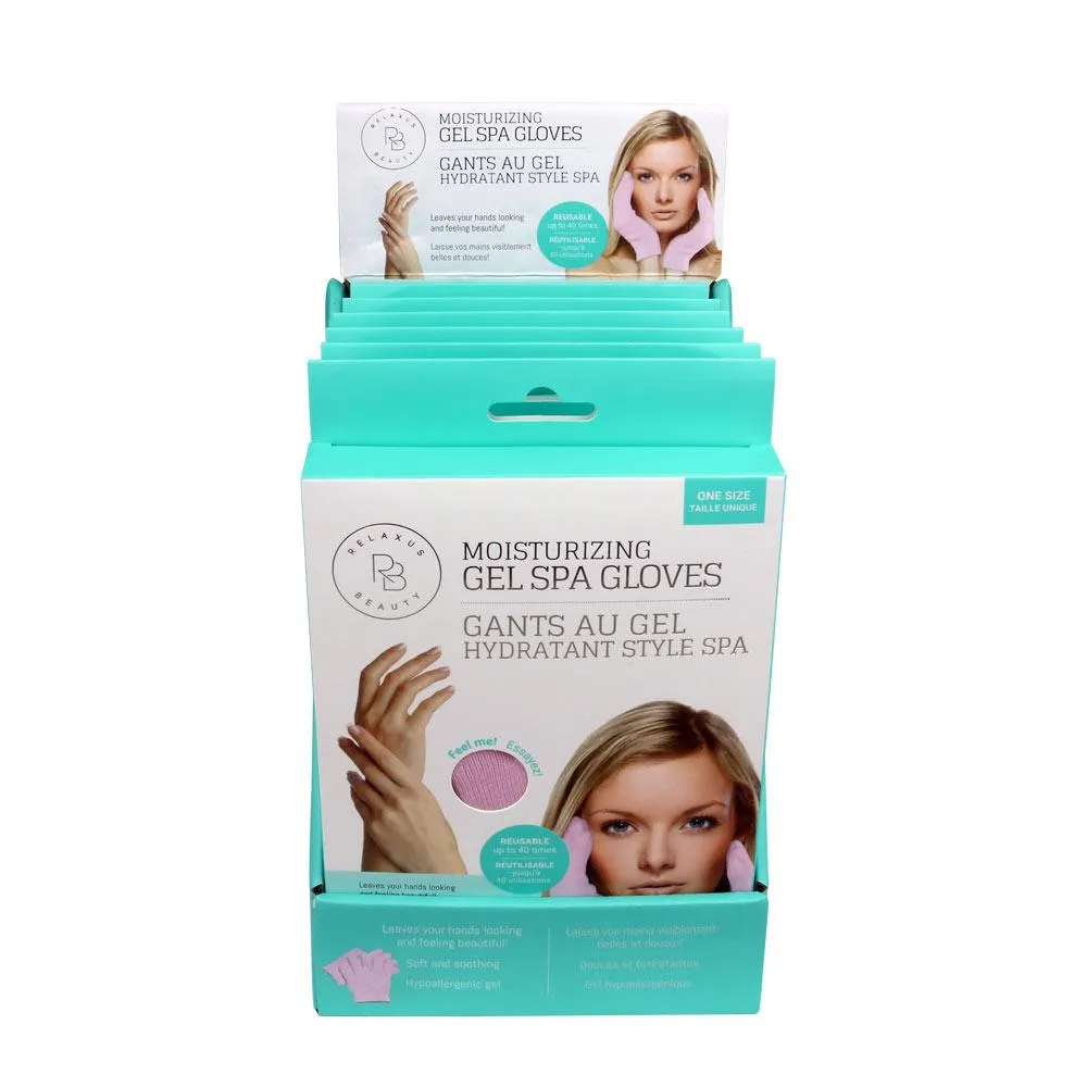 Wholesale Moisturizing Spa Gloves Displayer of 6